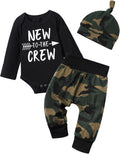 Baby Boy Clothes Tattoo Sleeve Funny Romper Bodysuit+Pants 3PCS Infant Outfits Set