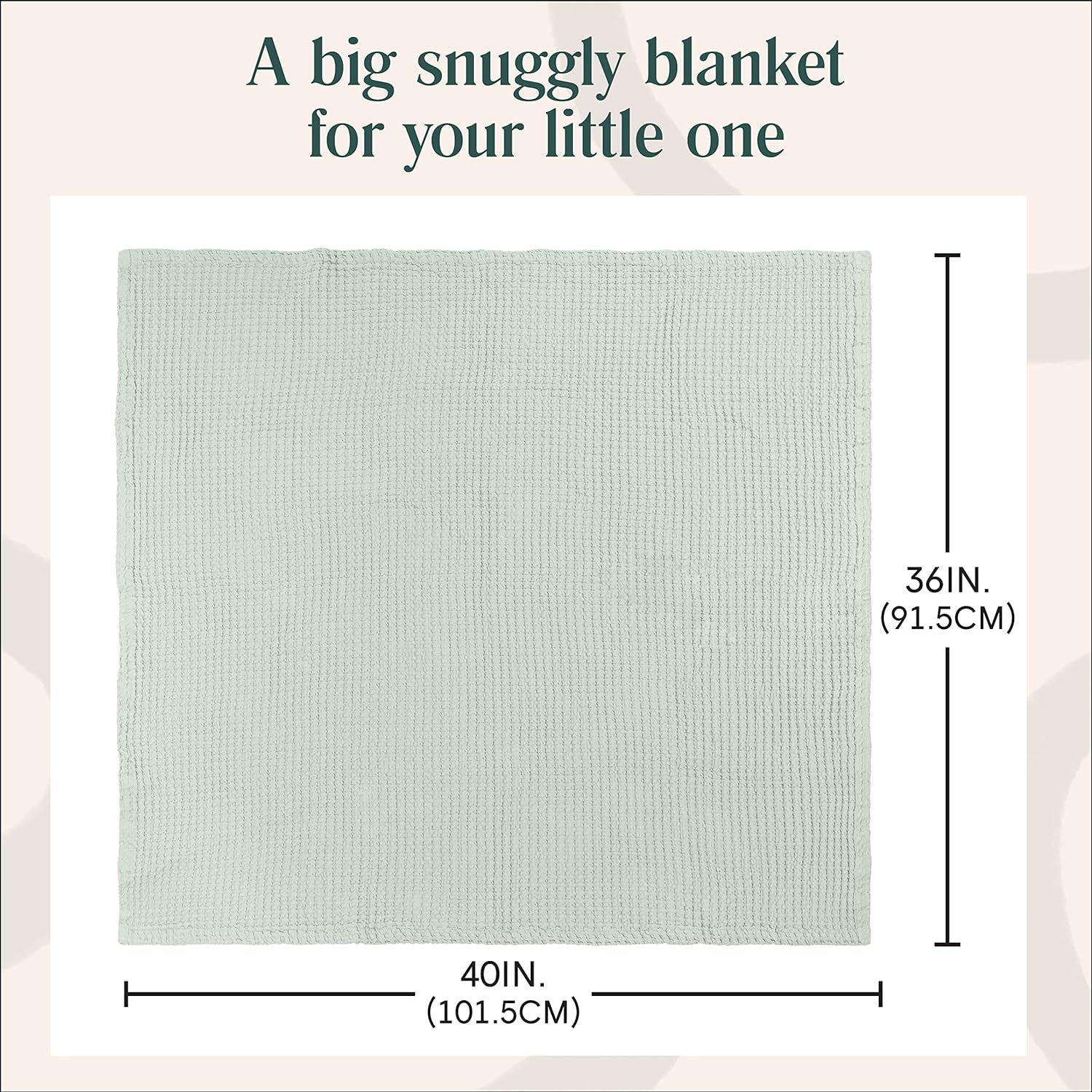 Waffle Baby Blanket Cotton Soft Breathable Swaddle Blanket for Nursery, Stroller & Crib Blanket -Receiving Blankets for Boys & Girls Gender Neutral Toddler Blanket