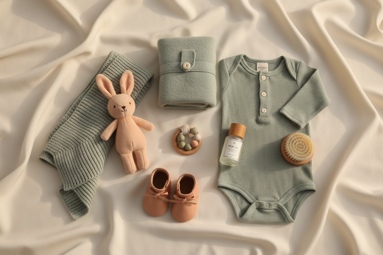 Baby Essentials Flat Lay