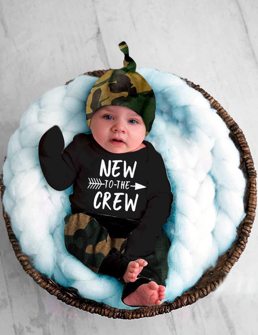 Baby Boy Clothes Tattoo Sleeve Funny Romper Bodysuit+Pants 3PCS Infant Outfits Set