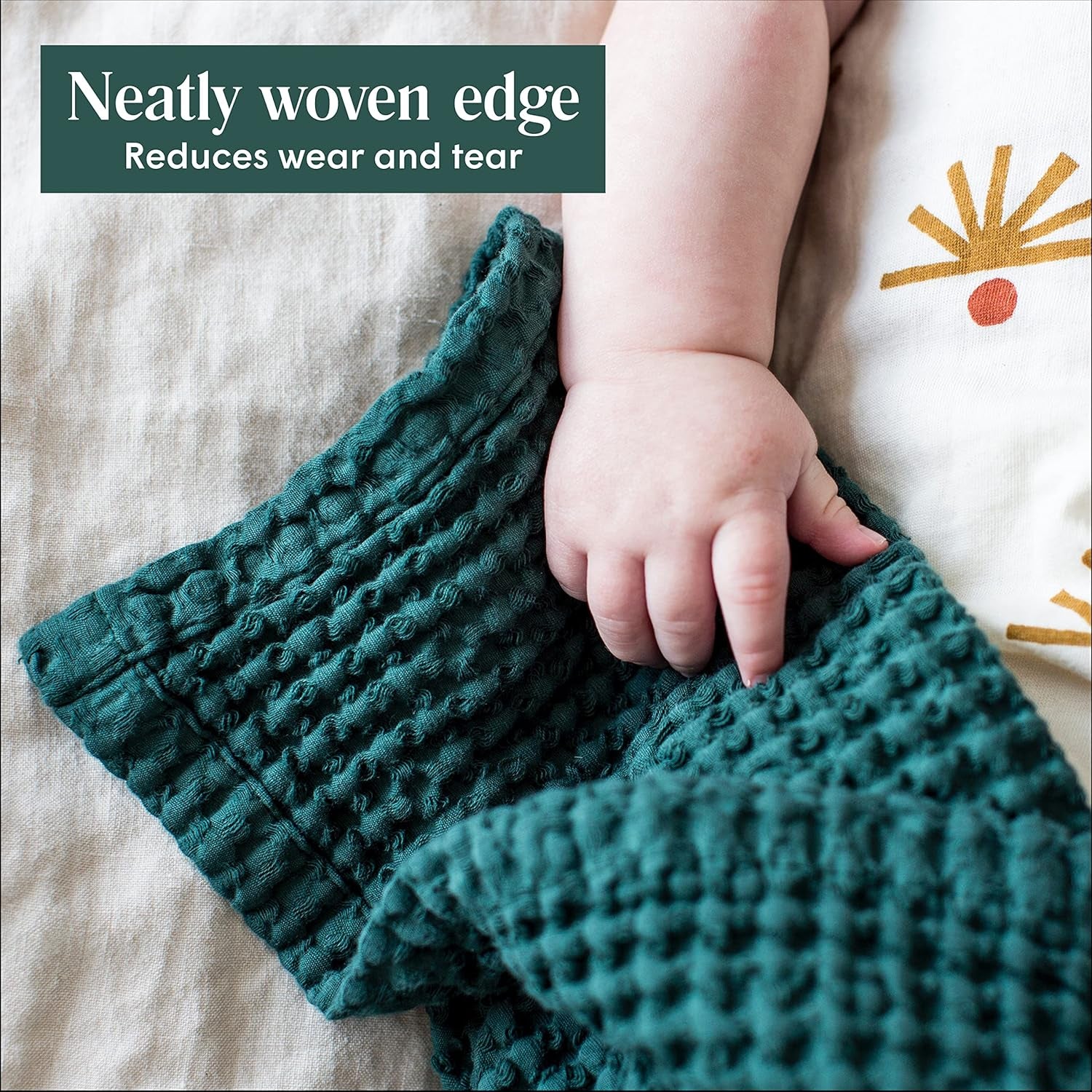 Waffle Baby Blanket Cotton Soft Breathable Swaddle Blanket for Nursery, Stroller & Crib Blanket -Receiving Blankets for Boys & Girls Gender Neutral Toddler Blanket